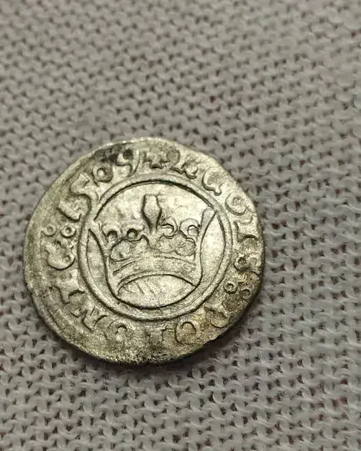 Srebrna moneta Polska Półgrosz koronny 1509r. Kraków , Zygmunt I Stary - bardzo ładny stan — praca twórcy Robert na Freshwall Marketplace