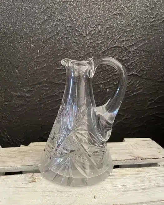 Szklany dzbanek karafka na wode retro vintage prl krysztal — praca twórcy kasiamarydia70 na Freshwall Marketplace