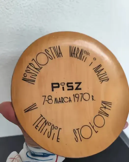 Talerz okolicznościowy tenis stołowy prl mazury — praca twórcy Galeria Rzeczy Niezwykłych na Freshwall Marketplace