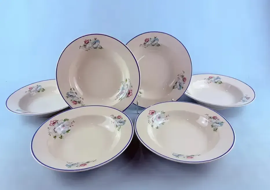 Talerze głębokie 6 szt kwiaty porcelit wzór kwiatowy tułowice 6 szt — praca twórcy Retrospekcja na Freshwall Marketplace