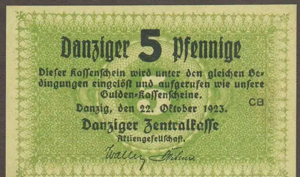 Wolne Miasto Gdańsk 5 pfennig 1923 - CB — praca twórcy Wanjak na Freshwall Marketplace