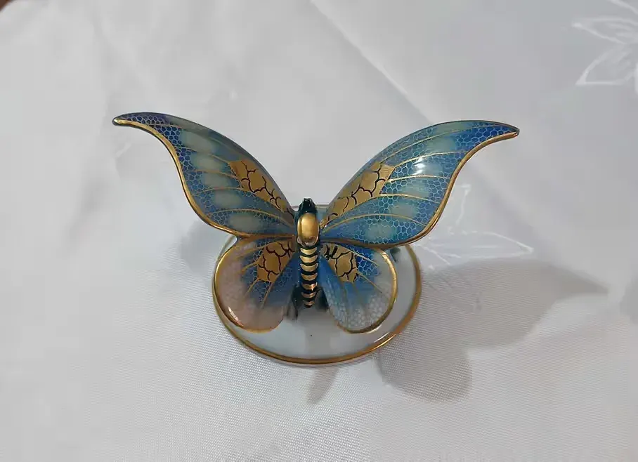Wyjątkowy porcelanowy motyl Rosenthal, antyk - 1936r - ręczne złocenia — praca twórcy Marcin na Freshwall Marketplace