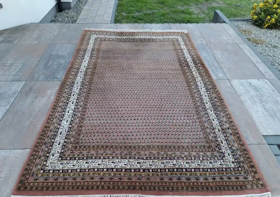 Duży dywan Sarouk Mir – elegancja orientu | 190 × 310 cm | Indie | wełna — praca twórcy orientalplace2020 na Freshwall Marketplace