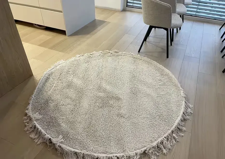NOWY Dywan okrągły z frędzlami Berber Ø160cm (Dywany Łuszczów) — praca twórcy Judyta na Freshwall Marketplace
