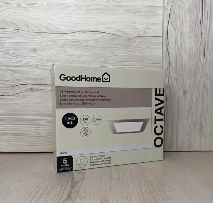 Oczko sufitowe LED GoodHome Octave srebrne kwadratowe 10.5W - 4 sztuki — praca twórcy Grzegorz na Freshwall Marketplace