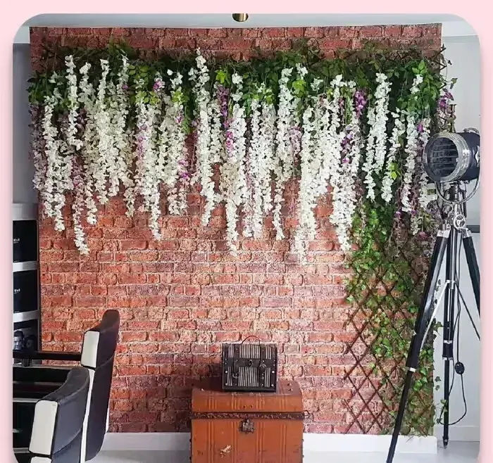 Wisteria glicynia sztuczna girlanda kwiatowa dekoracja 12 sztuk — praca twórcy Marta na Freshwall Marketplace