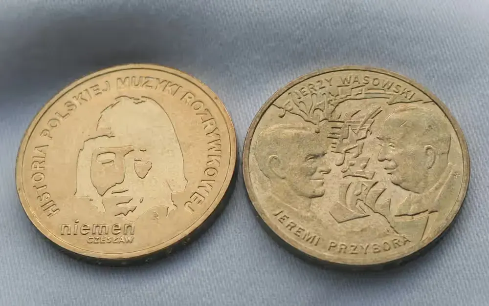 2 złote okolicznościowe z serii Historia polskiej muzyki rozrywkowej — praca twórcy Daria na Freshwall Marketplace