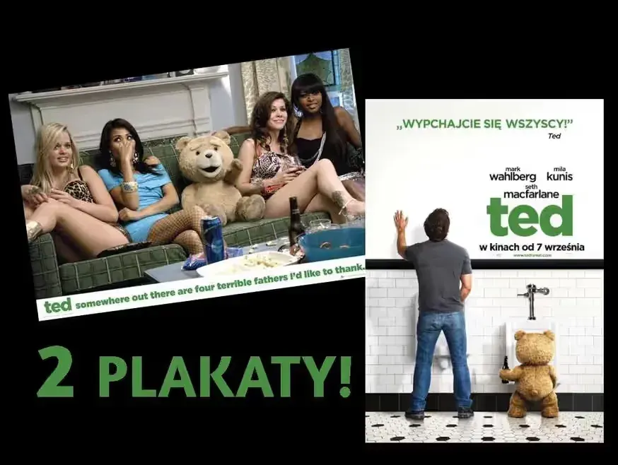 2x Plakat filmowy film TED Mark Wahlberg Plakaty 61x91,5cm — praca twórcy Michał na Freshwall Marketplace