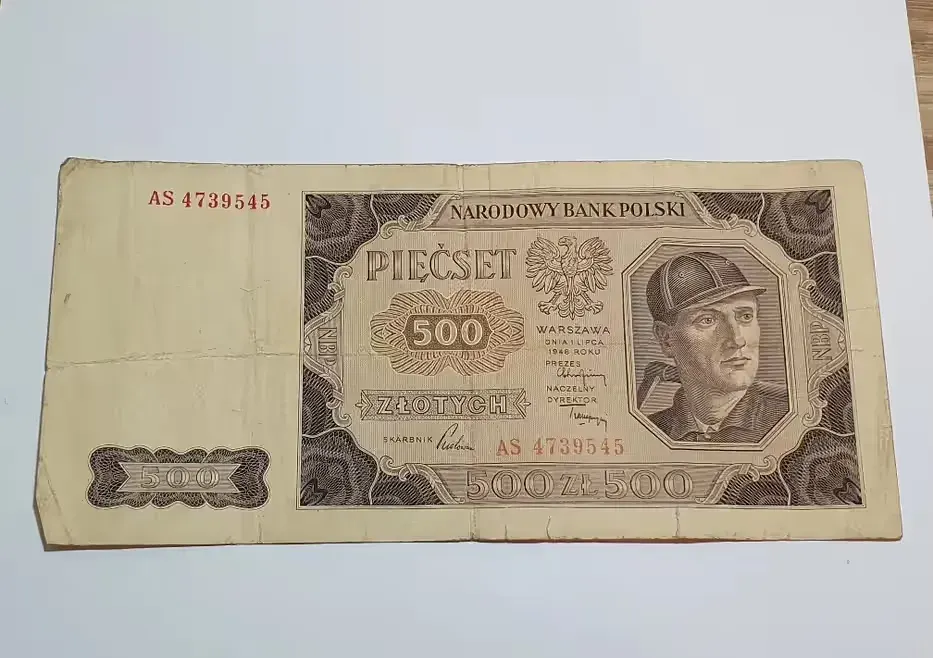 500 zlotych 1948r seria AS stan dobry — praca twórcy Marcin na Freshwall Marketplace