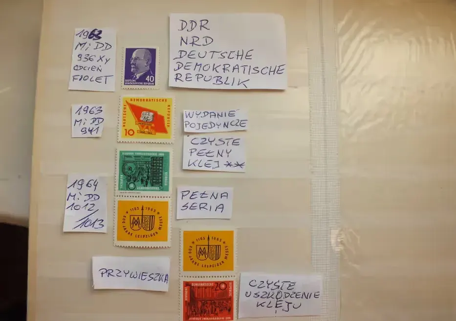 5szt. znaczki Mi941 seria Mi1012 pw NRD 1963 /1964r. Niemcy DDR czyste — praca twórcy Marek na Freshwall Marketplace