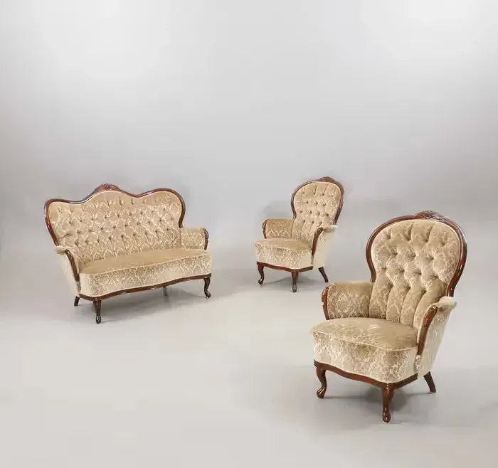 Antyk Sofa rokoko 2 osobowa plus 2 fotele — praca twórcy Aga na Freshwall Marketplace