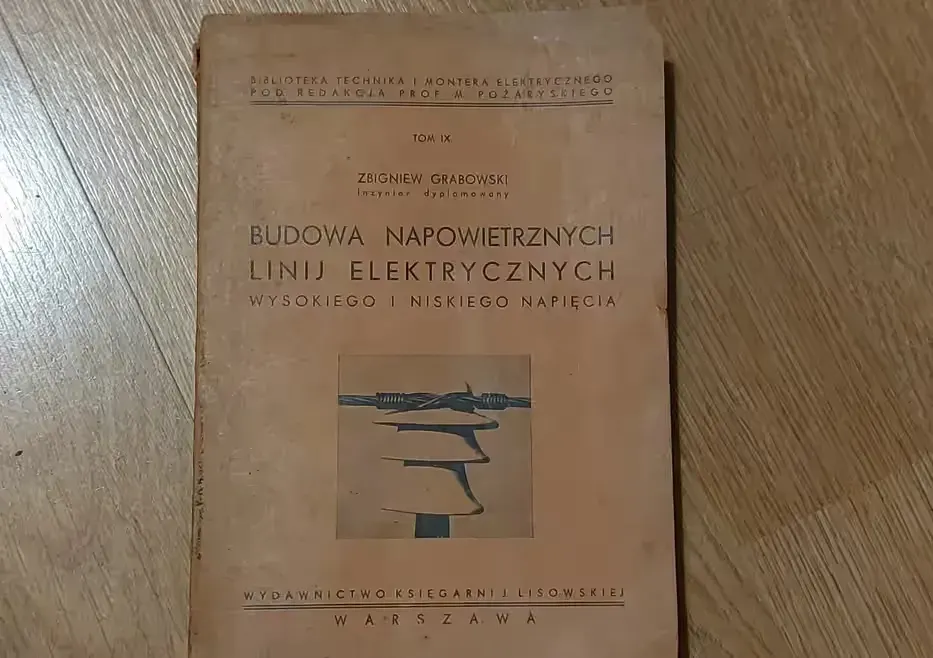 Budowa napowietrznych linii elektrycznych  Grabowski 1938 rok — praca twórcy Przemek na Freshwall Marketplace