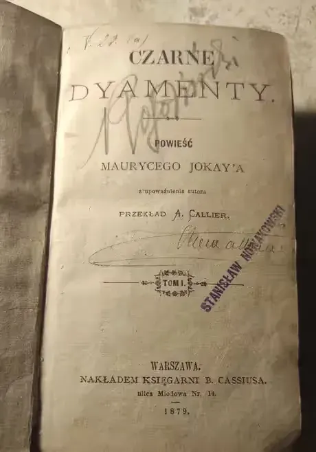 Czarne Dyamenty powieść Maurycego Jokay'a Warszawa 1879 tom 1 i 2 — praca twórcy Rudzik na Freshwall Marketplace
