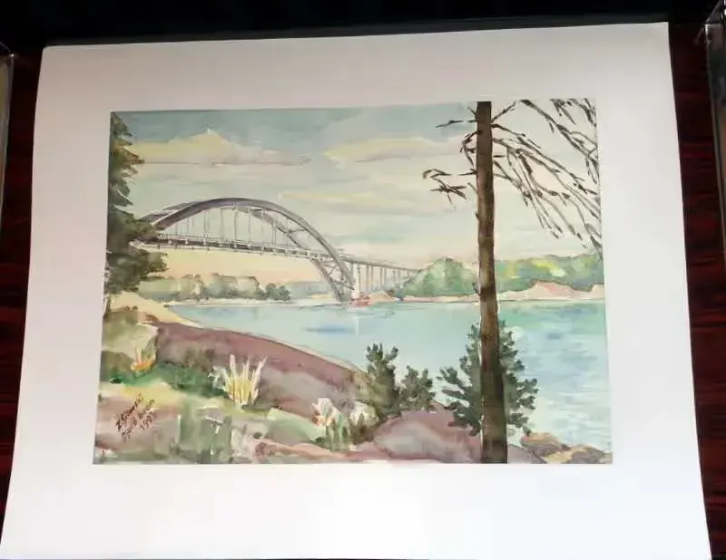 Djurobron ( Szwecja ) -  Z.Sikorski - akwarela  z 1993r — praca twórcy wojdajanuszek na Freshwall Marketplace