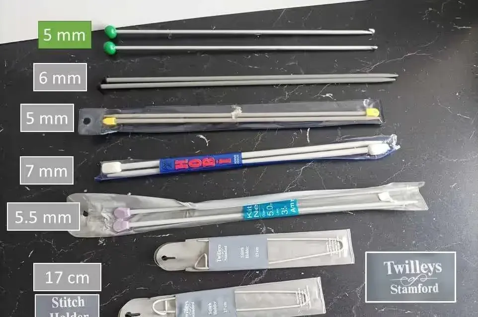 Druty 5 5.5 6 7 mm i agrafki dziewiarskie 17 cm do robótek ręcznych — praca twórcy Anna na Freshwall Marketplace