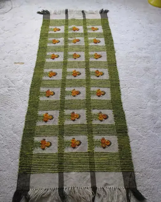 Duży wełniany kilim makata na ścianę 210 cm x 70 cm. stan bdb — praca twórcy Piotr na Freshwall Marketplace