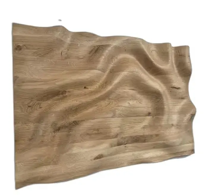 Ekskluzywny Panel Dębowy 3D Fala Górski Krajobraz Dekoracja Ścienna Premium — praca twórcy Graver Studio na Freshwall Marketplace