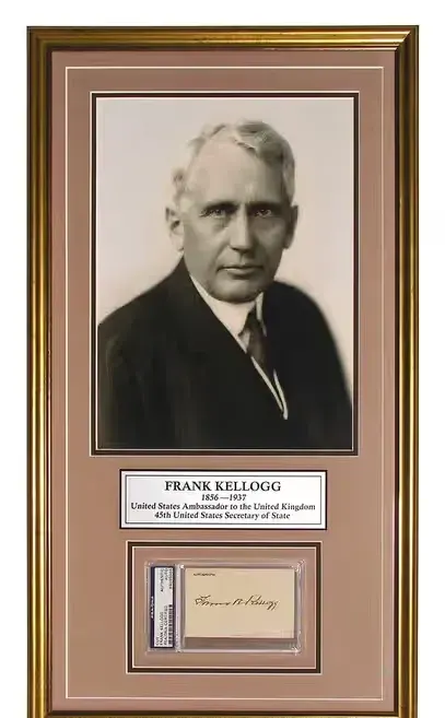 Frank Kellogg autograf w oprawie 1890 — praca twórcy Jolanta na Freshwall Marketplace