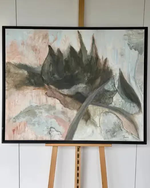 Gisela Zirn Duży Obraz Olejny 84x104 Betonstrukturen 1999 Premium Vintage Oryginał Abstrakcja XXL Niemiecki Informel Galeria Salon Architekt Design — praca twórcy ArtCollector na Freshwall Marketplace