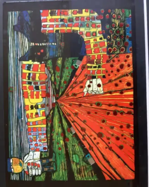Hundertwasser abstrakcje oprawione ( obrazki )8 sztuk — praca twórcy Julka na Freshwall Marketplace