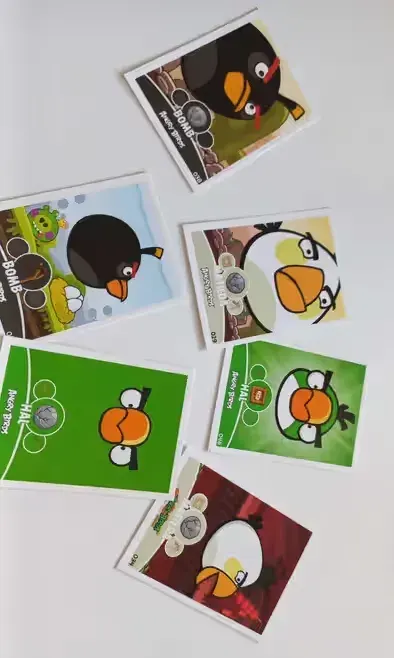 Karty kolekcjonerskie Angry birds 6 szt — praca twórcy aneta na Freshwall Marketplace