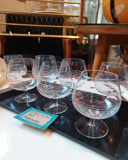 Kieliszki do Brandy likieru Vintage lata 70 — praca twórcy Robert na Freshwall Marketplace