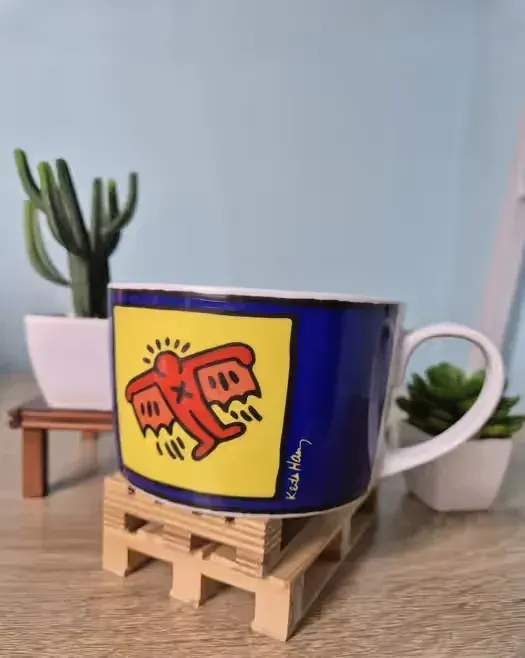 Kubek duży Keith Haring ceramiczny kolekcjonerski grafika street art — praca twórcy Paulina na Freshwall Marketplace