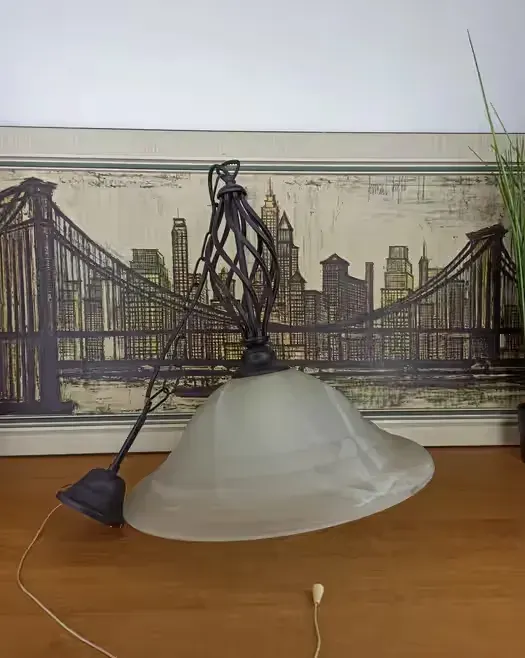 Lampa wisząca sufitowa – szklany klosz, styl vintage / klasyczny — praca twórcy ArtDari na Freshwall Marketplace