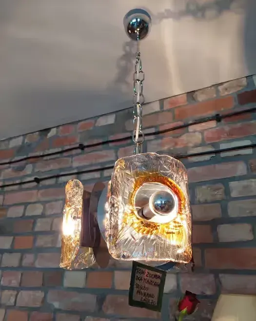 Lampa wiszaca Toni Zuccheri dla Mazzega szkło MURANO lata 60/70 — praca twórcy Robert na Freshwall Marketplace