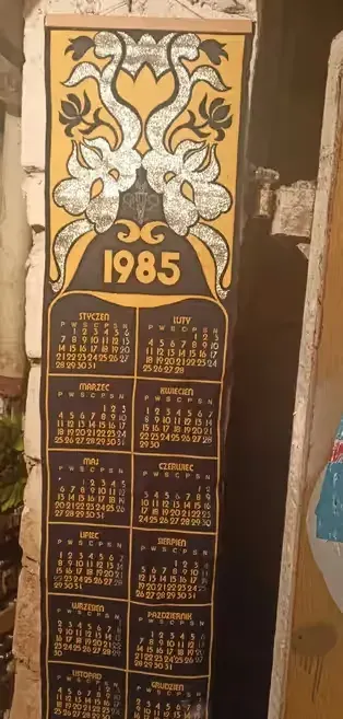 Makatka kalendarz ścienny totalizator sportowy 1985. — praca twórcy oskarek1309 na Freshwall Marketplace
