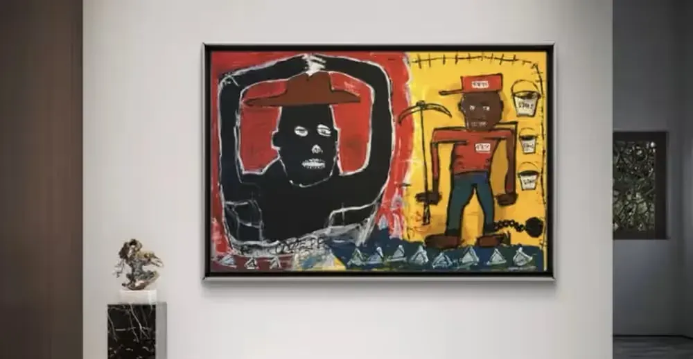 Art plotno duzy Malo- system- jak basquiat — praca twórcy magda na Freshwall Marketplace
