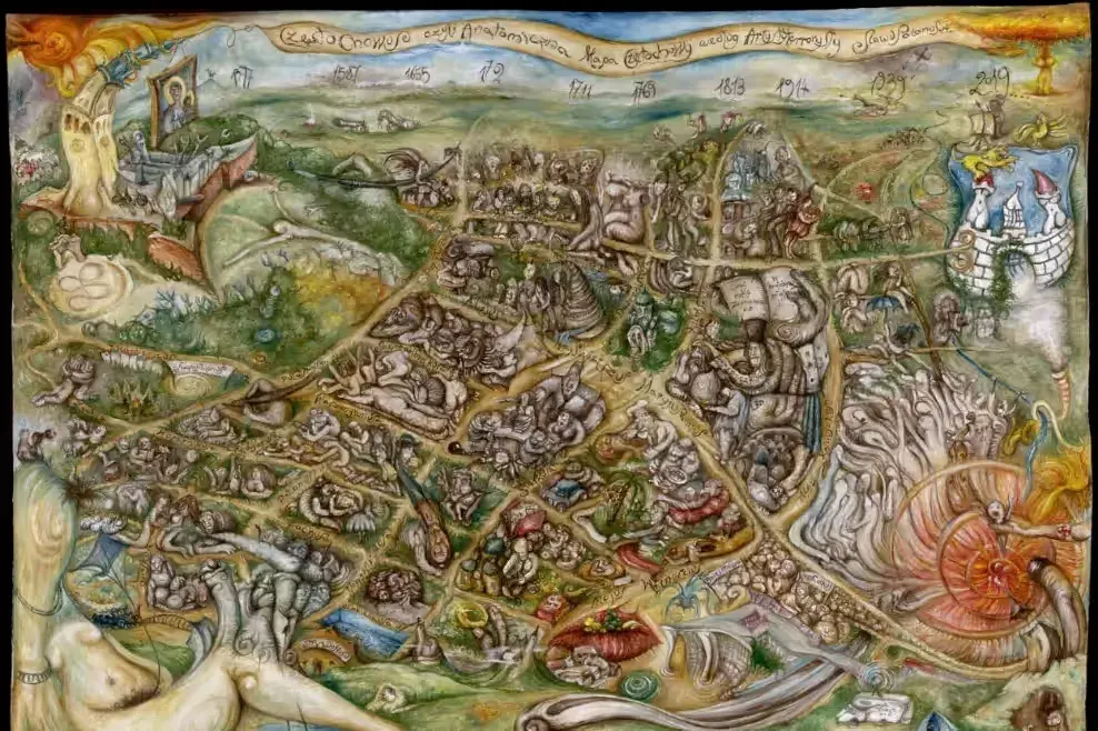 Mapa Częstochowy wg artysty terrorysty - plakatus — praca twórcy artystaterrorysta.ct8.pl na Freshwall Marketplace