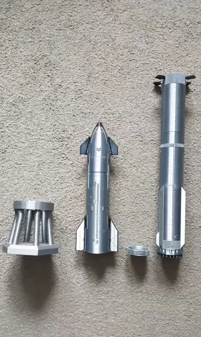 Model rakiety Starship spacex booster OLM 96cm — praca twórcy Mikołaj na Freshwall Marketplace