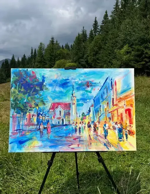 Obraz akryl Štefan Galvánek Kraków ul Grodzka — praca twórcy Sylwia na Freshwall Marketplace