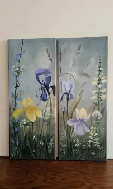 Obraz ręcznie malowany akryl, 2sztukix20cmx50 cm — praca twórcy nataliiaS na Freshwall Marketplace