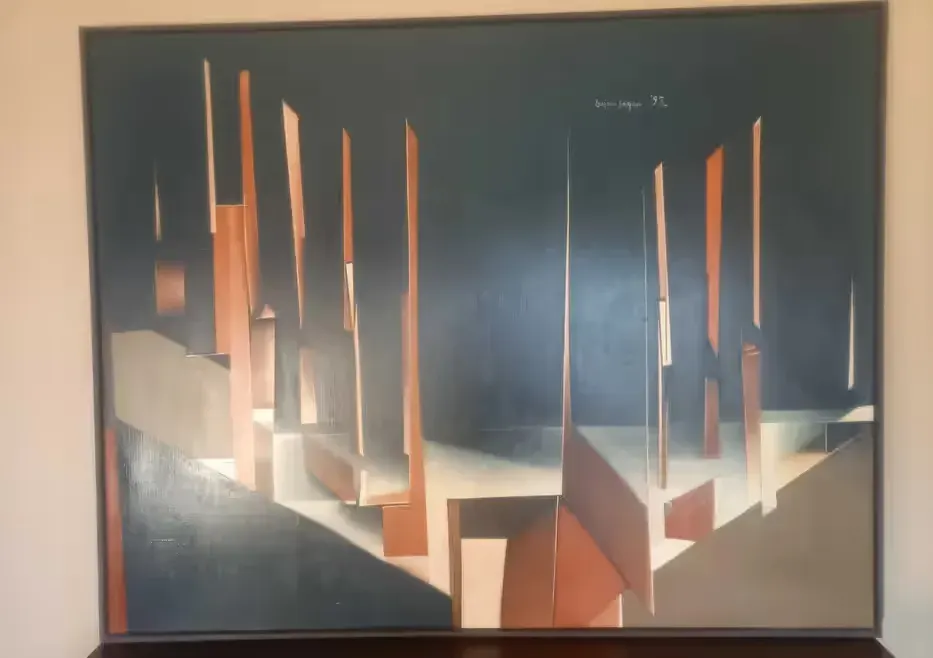 Obraz ręcznie malowany Lucjana Sagana 1993 — praca twórcy Leelu na Freshwall Marketplace