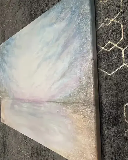 Obraz rękodzieło struktura abstrakcja widok akryl 30x40cm — praca twórcy Beata na Freshwall Marketplace