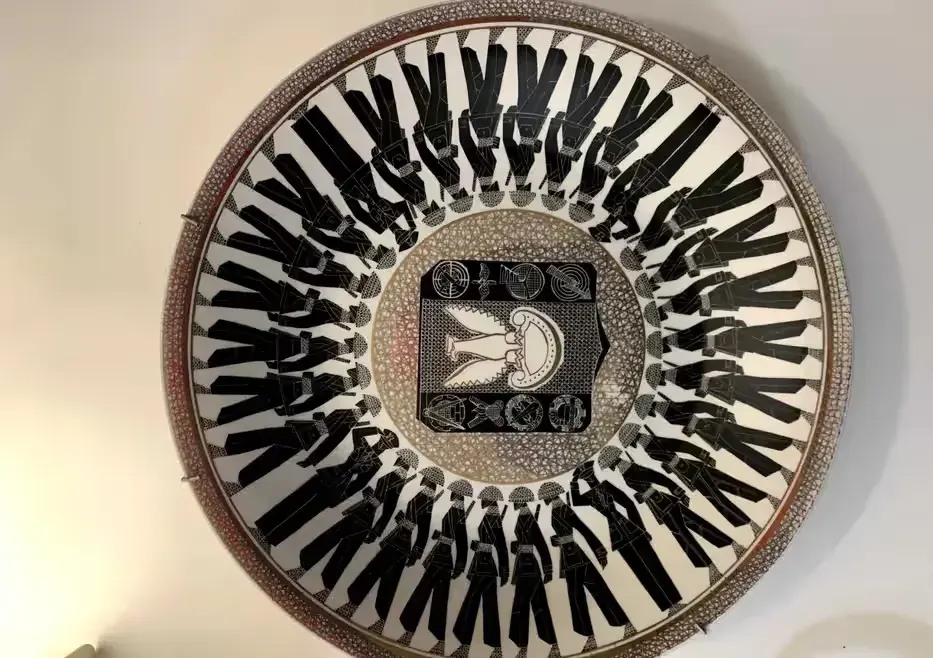 Patera talerz WOJSKO - Hanna Modrzewska Nowosielska - unikat 1960 porcelana — praca twórcy ola-nu na Freshwall Marketplace