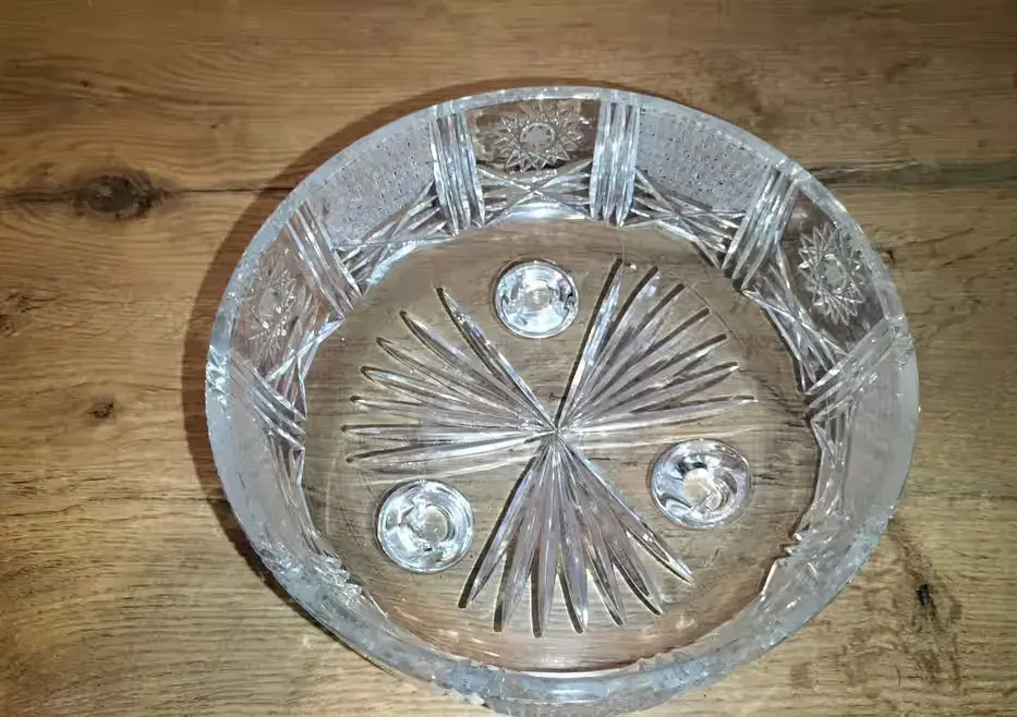 PIĘKNY-ORGINAŁ-ZABYTKOWA MISA Bohemia Crystal-kryształ ozdobny-lata 70 — praca twórcy ja. na Freshwall Marketplace