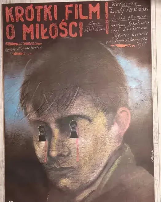 Plakat Krótki film o miłości Kieślowski PĄGOWSKI 1988 Oryginał — praca twórcy Maciek na Freshwall Marketplace