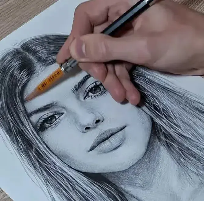 Portret ze zdjęcia — praca twórcy Harb na Freshwall Marketplace