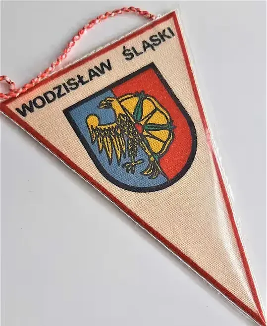 Proporczyk Wodzisław Śląski Herb Polska flaga Orzeł bez korony — praca twórcy Proporczyki z PRLu na Freshwall Marketplace