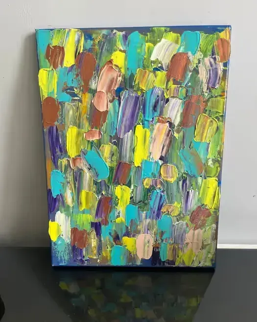 Ręcznie malowany obraz abstrakcyjny – 30×40 cm — praca twórcy MYKOLA na Freshwall Marketplace
