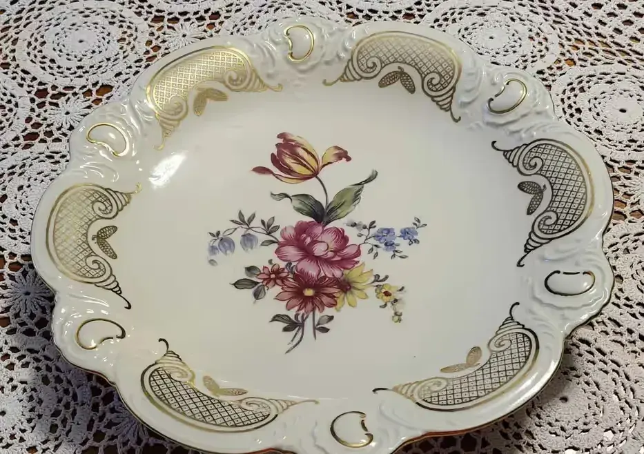 Seltmann Weiden wielka okazała patera w ecru z 1946 — praca twórcy Kinia na Freshwall Marketplace