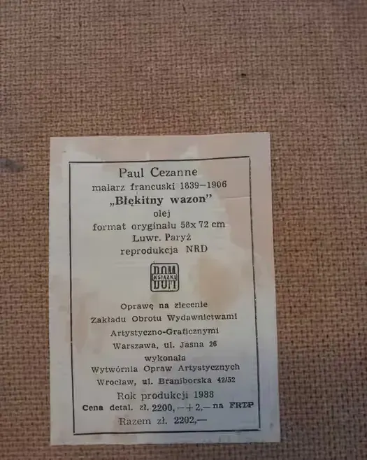 Sprzedam obraz "Błekitny wazon" — praca twórcy Krystyna na Freshwall Marketplace