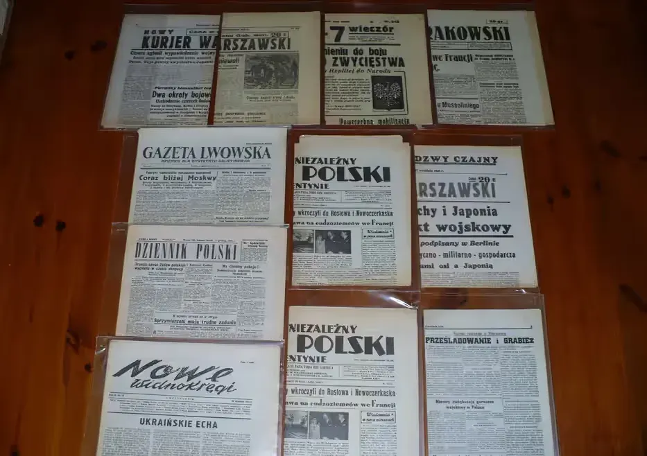 Stare, POLSKIE KOLEKCJONERSKIE GAZETY, Lata 1939-48, Różne, Zestaw 20 Sztuk, Bardzo Dobre Stany WYPRZEDAŻ OKAZJA !! — praca twórcy Oelix na Freshwall Marketplace