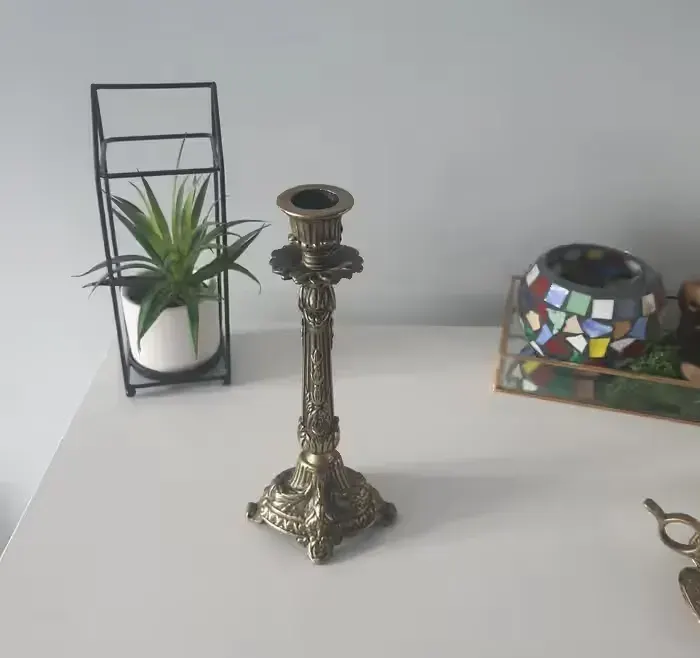 Świecznik mosiężny retro vintage lata 60-te Maroko — praca twórcy Anna na Freshwall Marketplace