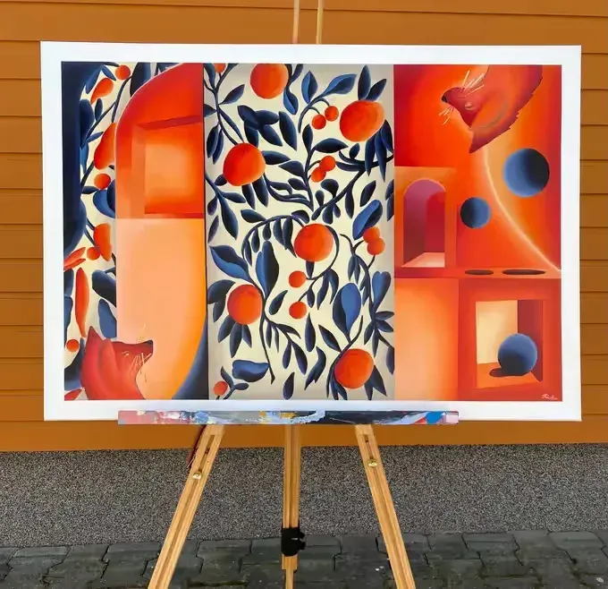 Tajemnice Lisów – Obraz, który Przenosi Cię do Zaczarowanego Świata — praca twórcy Magda na Freshwall Marketplace