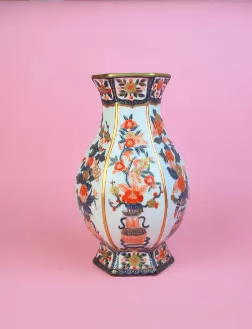 Wazon porcelana chińska złocony ręcznie malowany orient azja — praca twórcy Agnieszka na Freshwall Marketplace