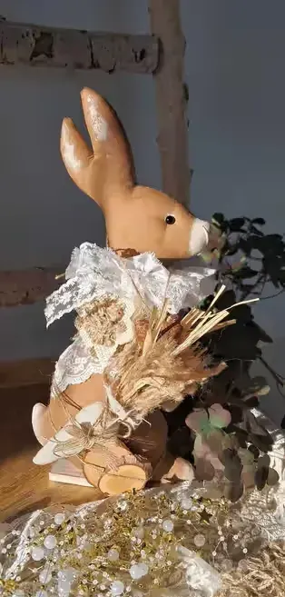 zajączek dekoracja rustykalna — praca twórcy marzeniowe lale na Freshwall Marketplace
